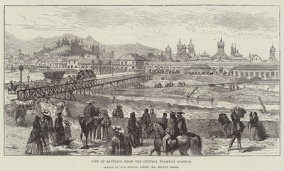 セントラルトラムウェイ駅からのサンティアゴ市 作： Melton Prior